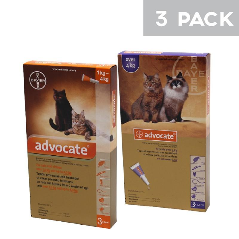 Advocate spot on for cats up to 4Kg (pack of 3)