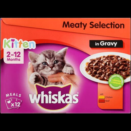 WHISKAS KITTEN MEAT SELECT GRAVY 12 X 85G