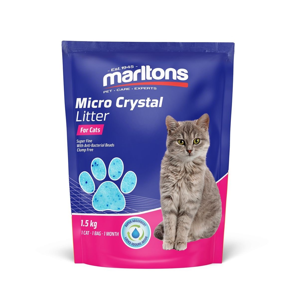 MARLTONS MICRO CAT LITTER CRYSTALS 1.5KG