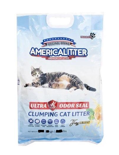 AMERICA CLAY CAT LITTER TANGY LEMON 8KG