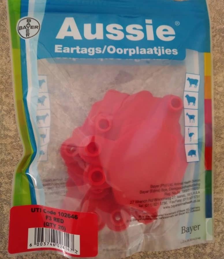 Aussie Ear Tags F3 20'S