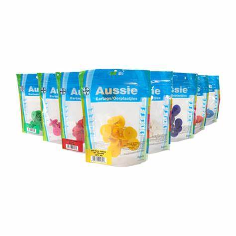 Aussie Ear Tag Cattle Green M1