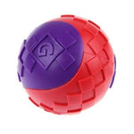 GIGWI BALL 'SQUEAKER' SOLID RED/PURPLE--L 1PK