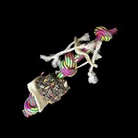 Rope Toy W/2 Rawhides & Seedbell