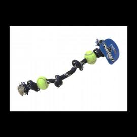 Tuggers Rope Bone W/Knot & Tennis Ball Lrg