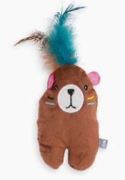 Indie Bear Cat Toy W/Feather 21cm