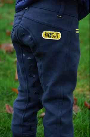 Hy Full Grip Breeches Navy / yellow