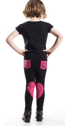 Hy Jods Tots Black /Pink Heart