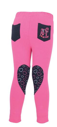 HY Jods Tots Pink Black Hearts
