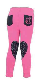 HY Jods Tots Pink Black Hearts