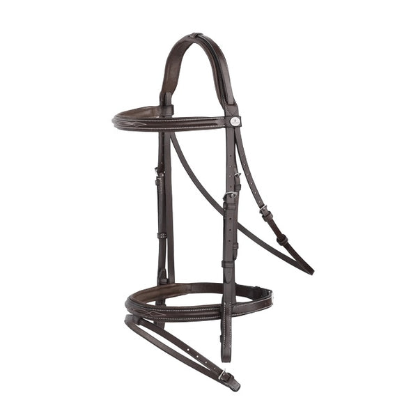 Brown Padded & Stitched Flash Bridle