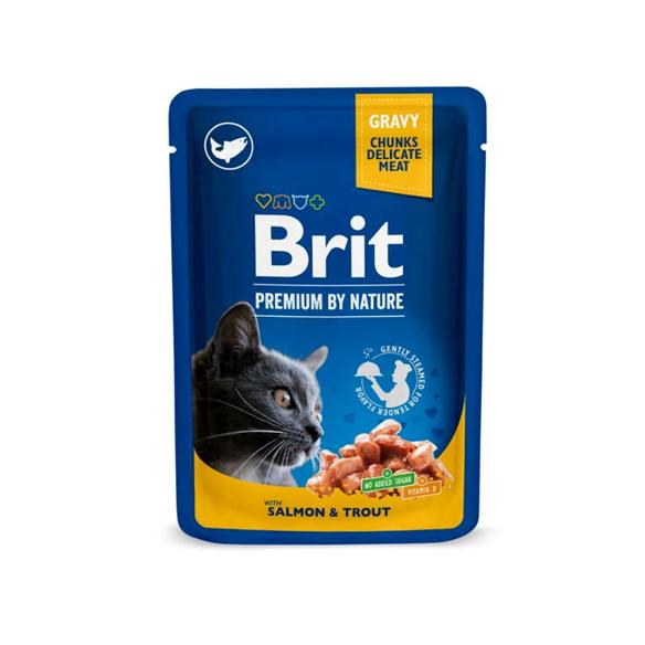 Brit Premium Cat Pouch Salmon/Trout 100g