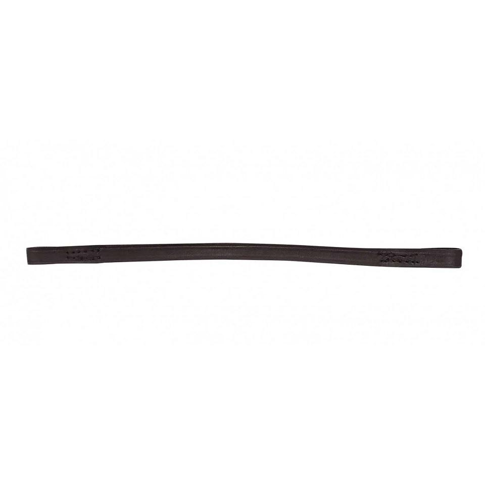 Pony Black Flat Leather Browband