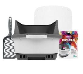 Cateco Odour Eliminating Litter Box Grey