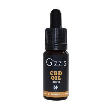 GIZZLS CBD & TURMERIC PET OIL 10ML(1000MG)