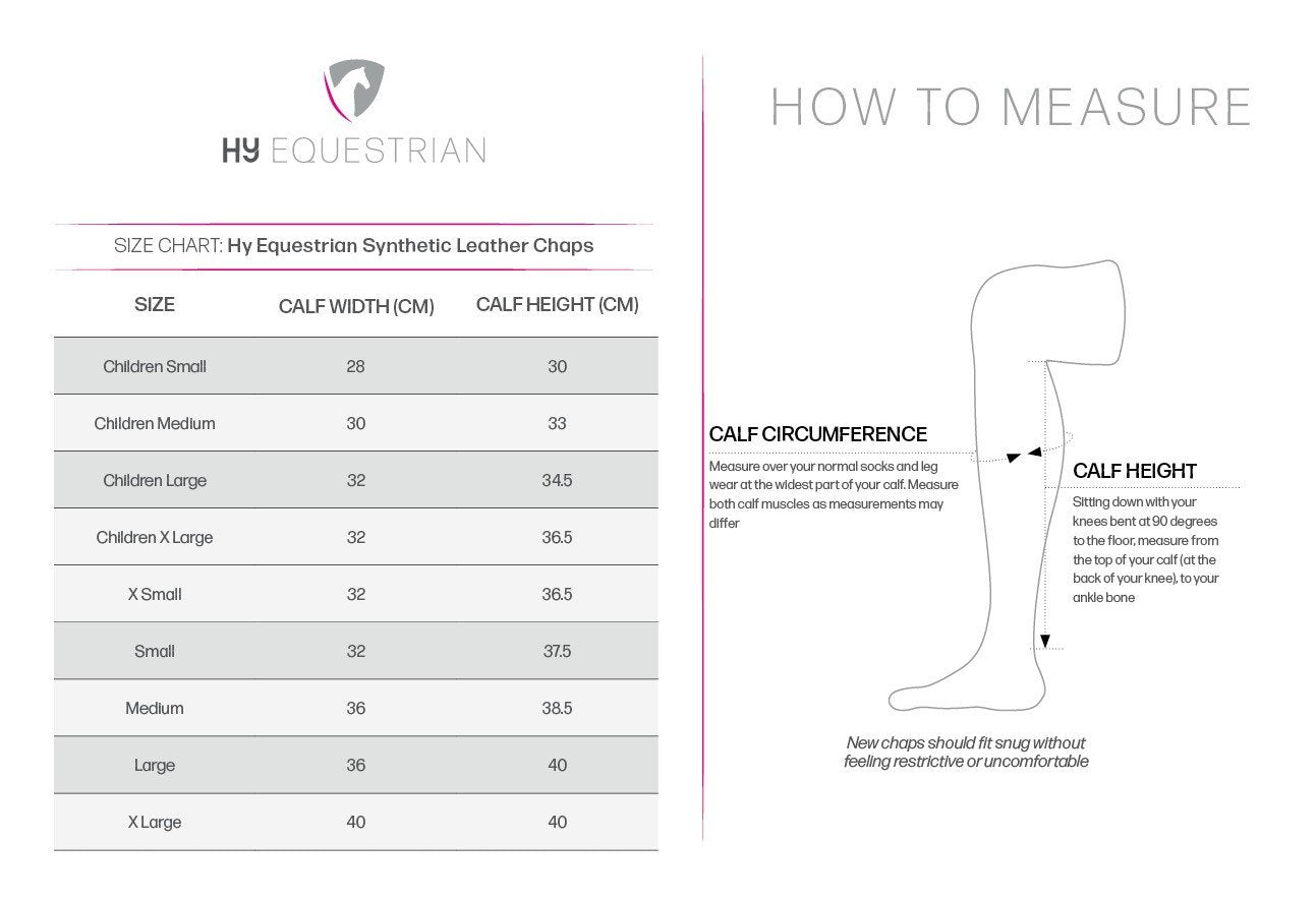 Hy Adult Synthetic Chaps Black