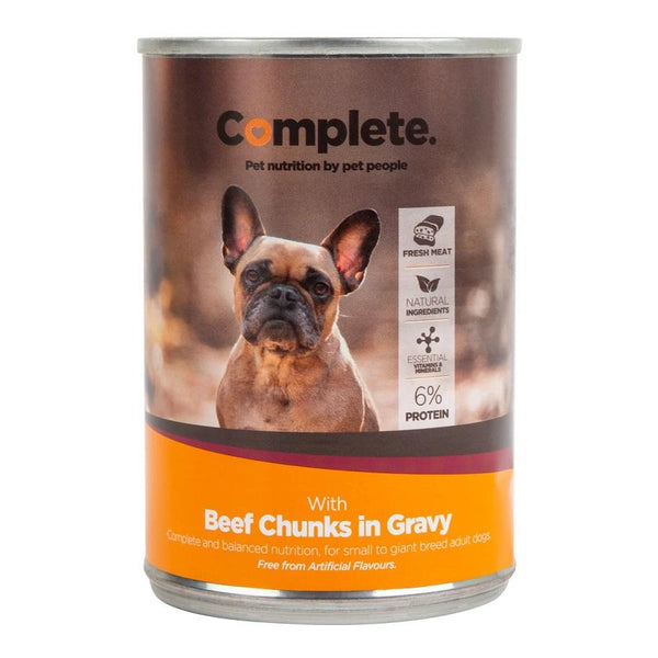 COMPLETE DOG BEEF CHUNKS 385G