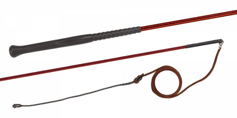 200Cm Lunging Whip Swivel Perlon Fleck