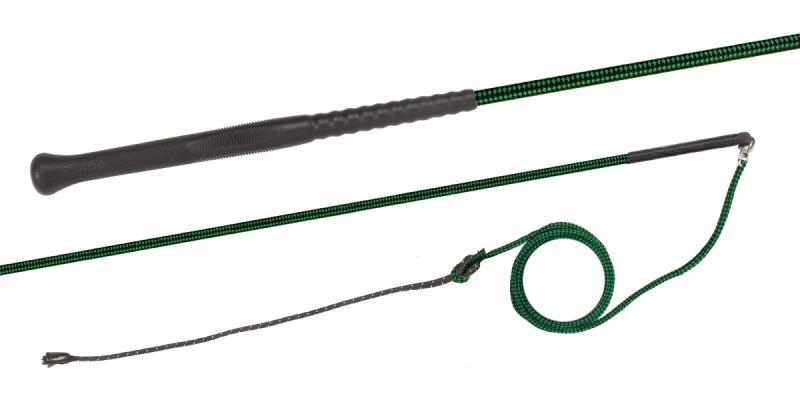 200Cm Lunging Whip Swivel Perlon Fleck