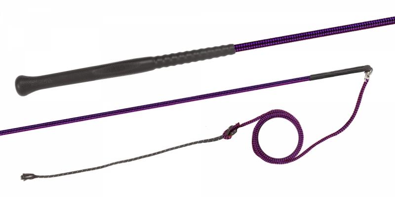 200Cm Lunging Whip Swivel Perlon Fleck
