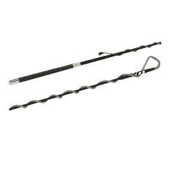 200Cm Black Lunging Whip Nylon Weave Fleck
