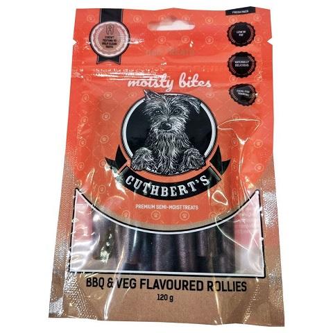 CUTHBERTS S/MOIST BBQ & VEG ROLLIES 120G