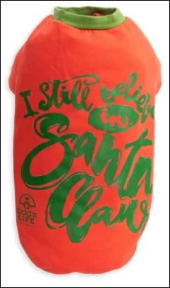 Dogs Life Believe In Santa Tee 2xl (Red)