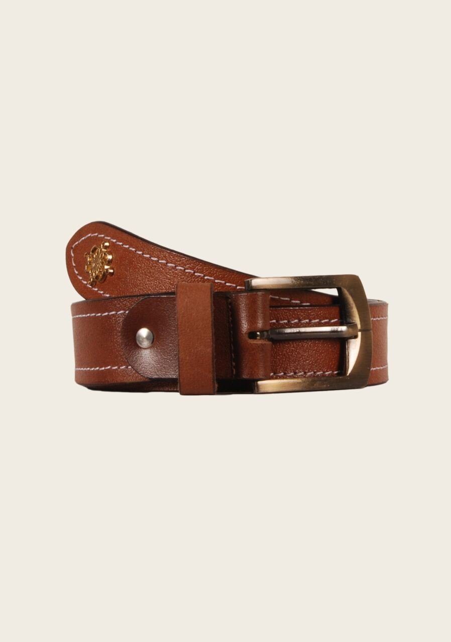 Espoir Contrast Belt Tan