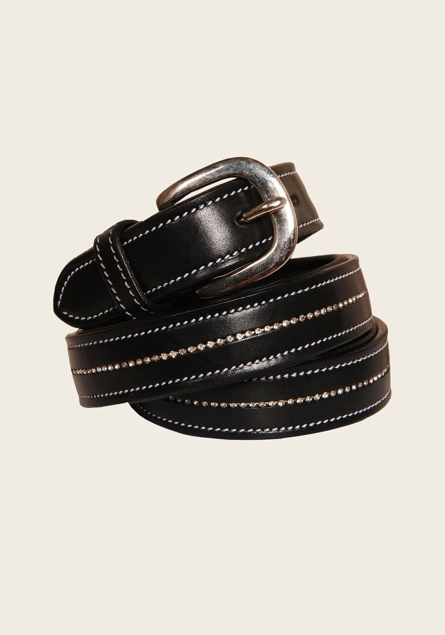 Espoir Swarovski Belt Tan