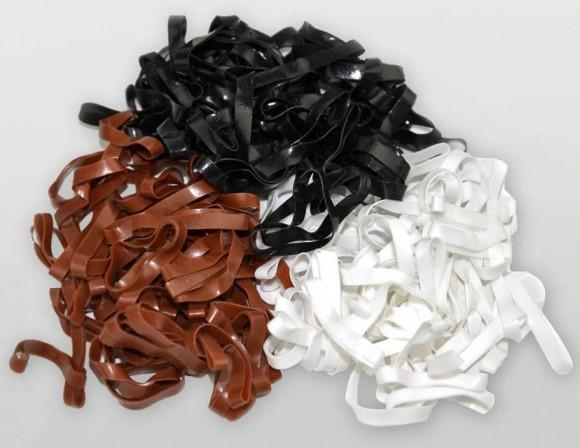 Brown Silicone Plaiting Elastics