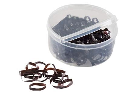 Brown Silicone Plaiting Elastics