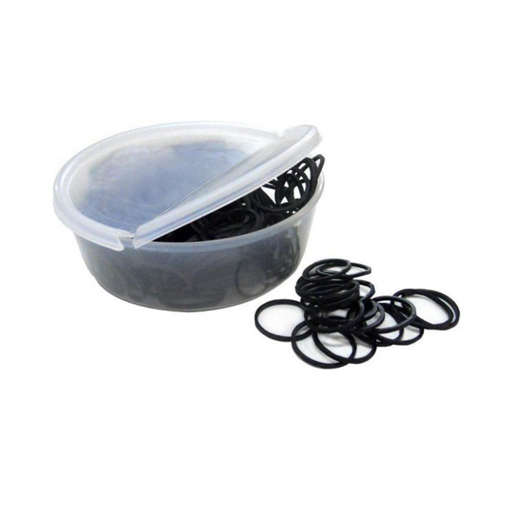 Black Plaiting Elastics Box