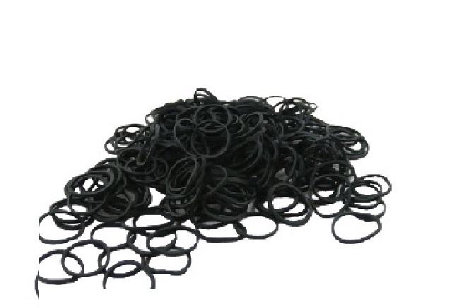 Black Plaiting Elastics Box