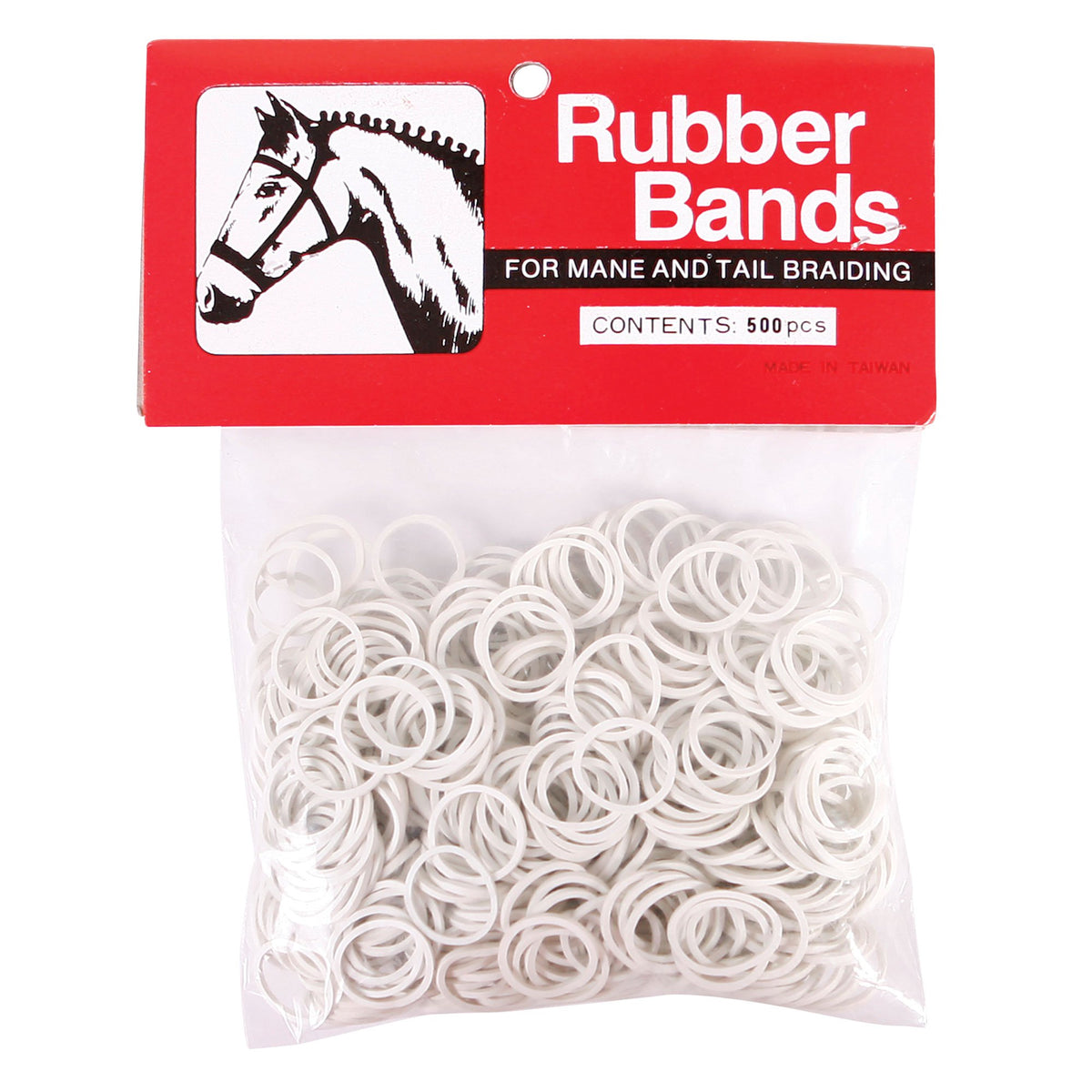 White Large Plaiting Elastics