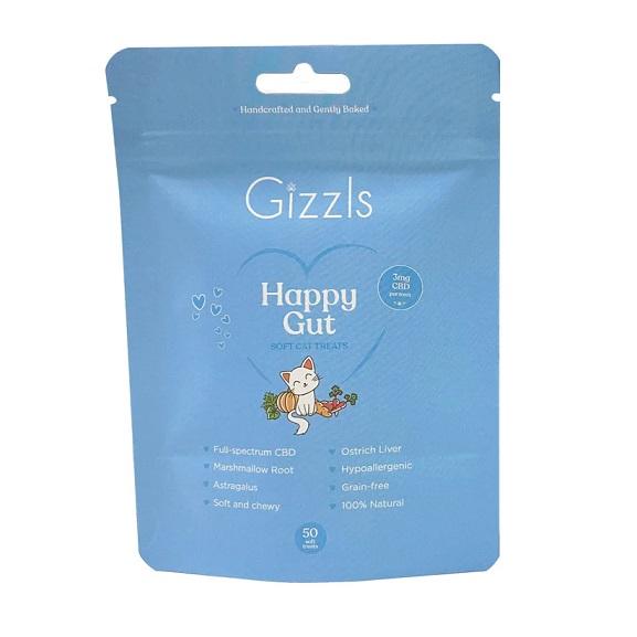 GIZZLS CAT HAPPY GUT SOFT CBD TREATS 50G CATS