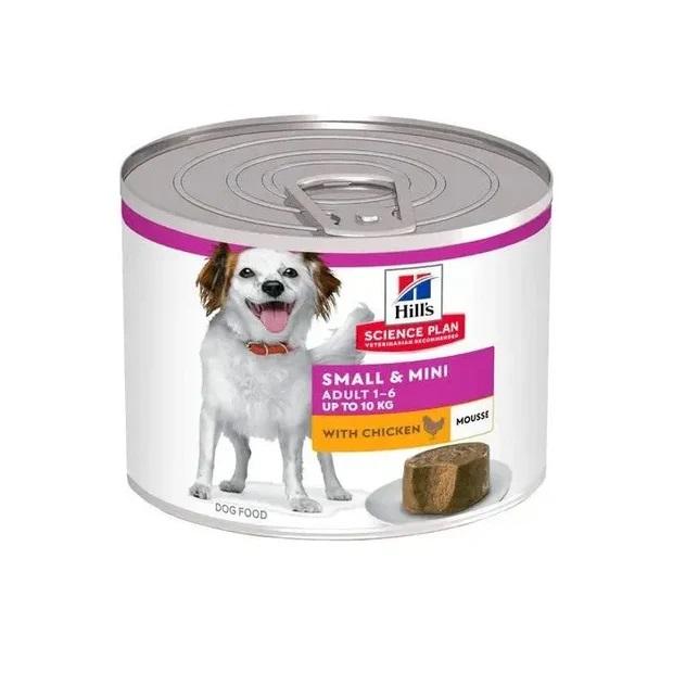 HILLS ADULT MOUSSE CHICKEN SML/MINI TIN 200G