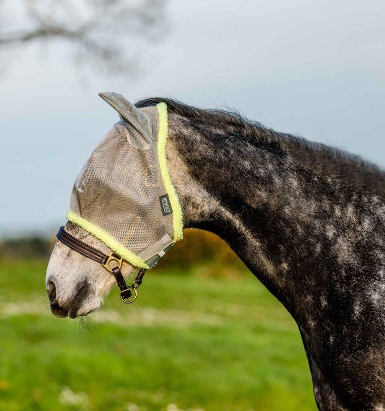 Amigo Fly Mask Silver/Lime