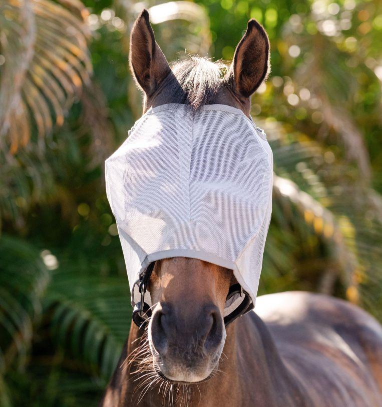 Amigo No Ears Fly Mask Silver/Grey