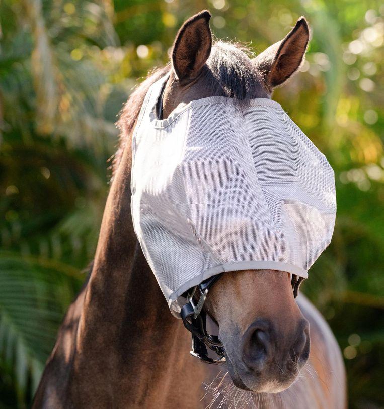 Amigo No Ears Fly Mask Silver/Grey