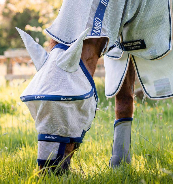 Rambo Fly Mask Silver/Navy