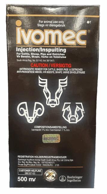 IVOMEC 1% INJ SHEEP/CATTLE 500ML