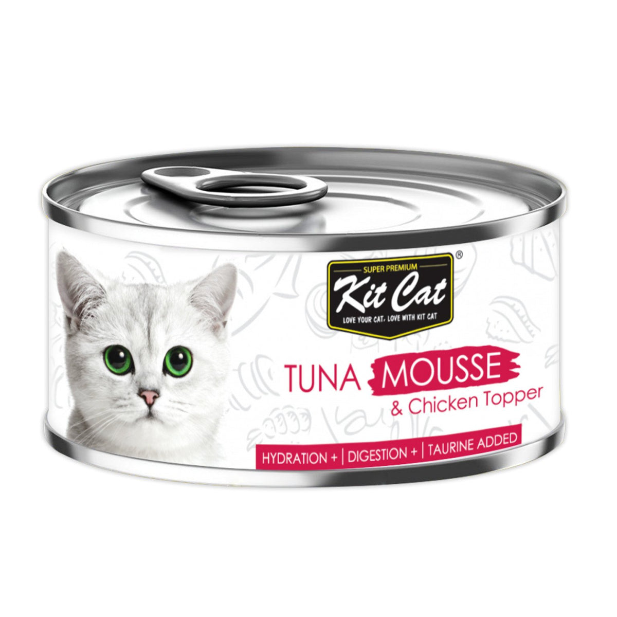 KIT CAT WET TUNA MOUSSE & CHICKEN TOPPER 80G