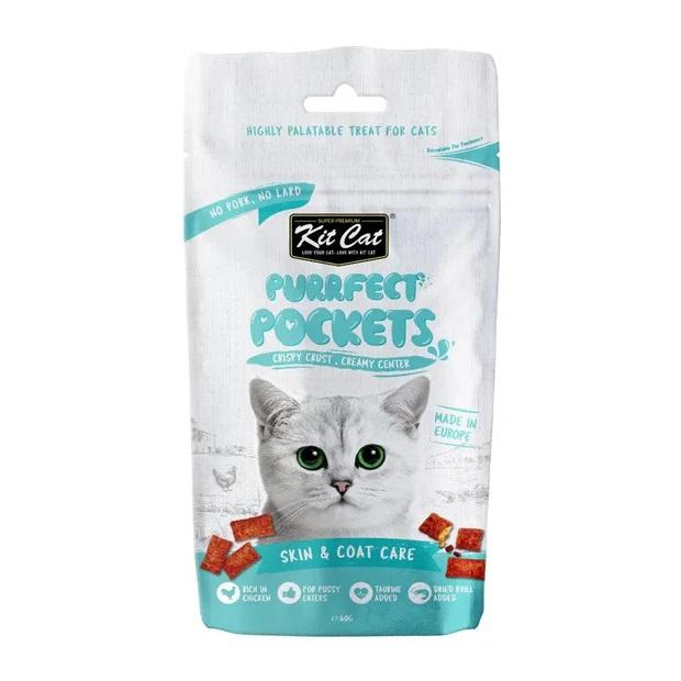 KIT CAT PURRFECT POCKETS - SKIN & COAT 60G