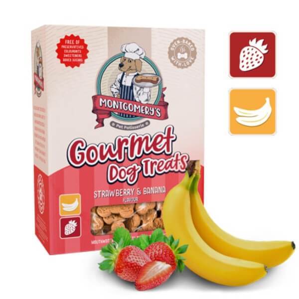 MONTGOMERYS STAWBERRY & BANANA 1KG BISCUITS