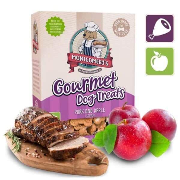MONTGOMERYS PORK & APPLE 1KG BISCUITS