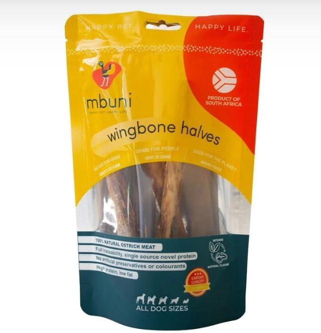 MBUNI OSTRICH WING BONE HALVES 210G