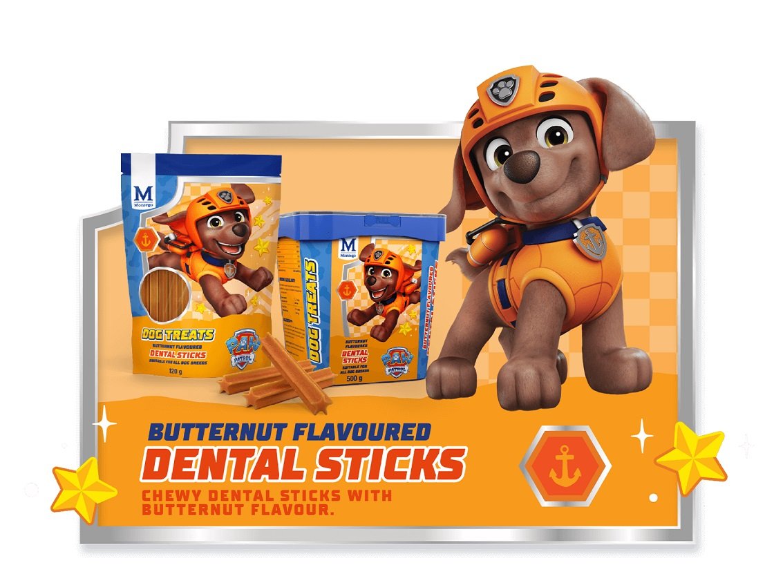 MONTEGO PAW PATROL BUTTERNUT DENTAL STICKS