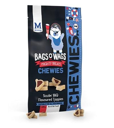 MONTEGO BAG O WAGS BBQ TJOPPIES 120G