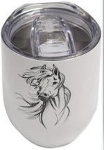 Wine Tumbler White Horse