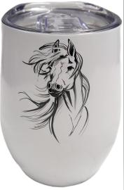 Wine Tumbler White Horse